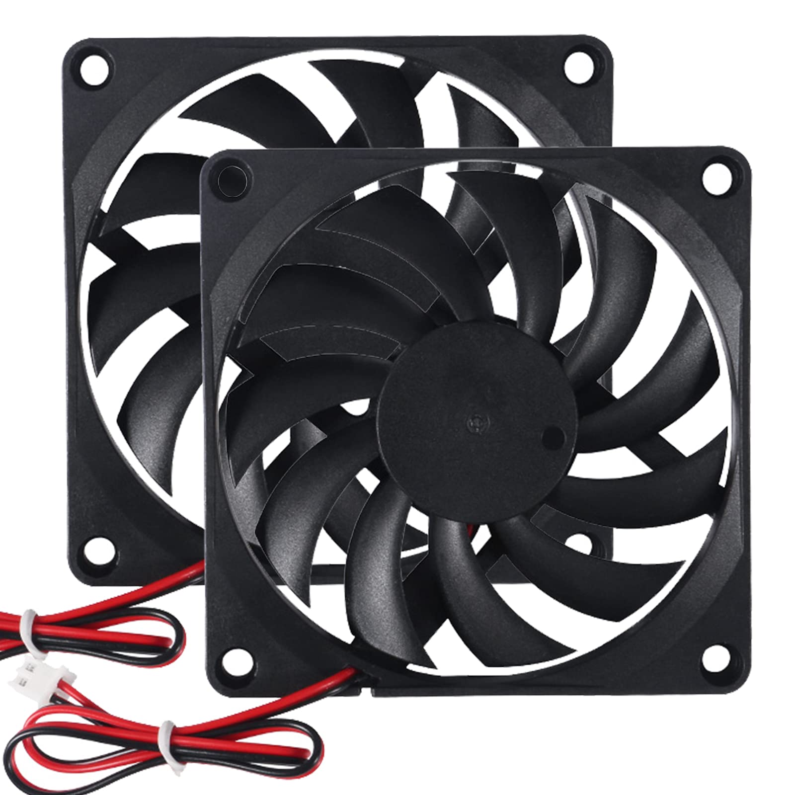 2Pcs 80mm DC 24V Brushless Cooling Fan for 3D Printer PC CPU Case Dual Ball Bearings Heat Dissipation Equipment