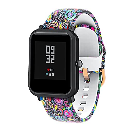 RuenTech 3 Pack Soft Silicone Bands for Dirrelo GT01 Smart Watch Quick Release Pattern Straps Replacement for Men and Women in 3 Colors - View 5 of 7