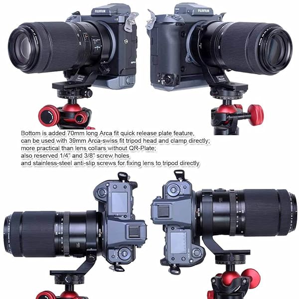 iShoot iShoot Lens Collar Tripod Mount for Fuji GF 100-200mm & 250mm - Arca-Swiss Quick Release Support - View 8 of 10