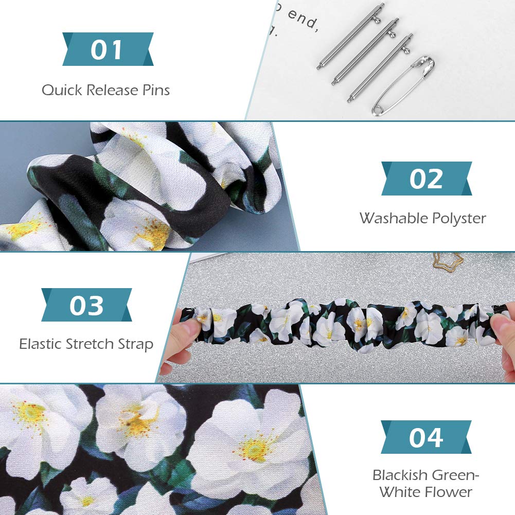 ShuYo ShuYo 20mm 10Pack Scrunchies Elastic Replacement Bands for Samsung Galaxy Watch 4 Classic 3 5 Pro 45mm Size M - View 5 of 6