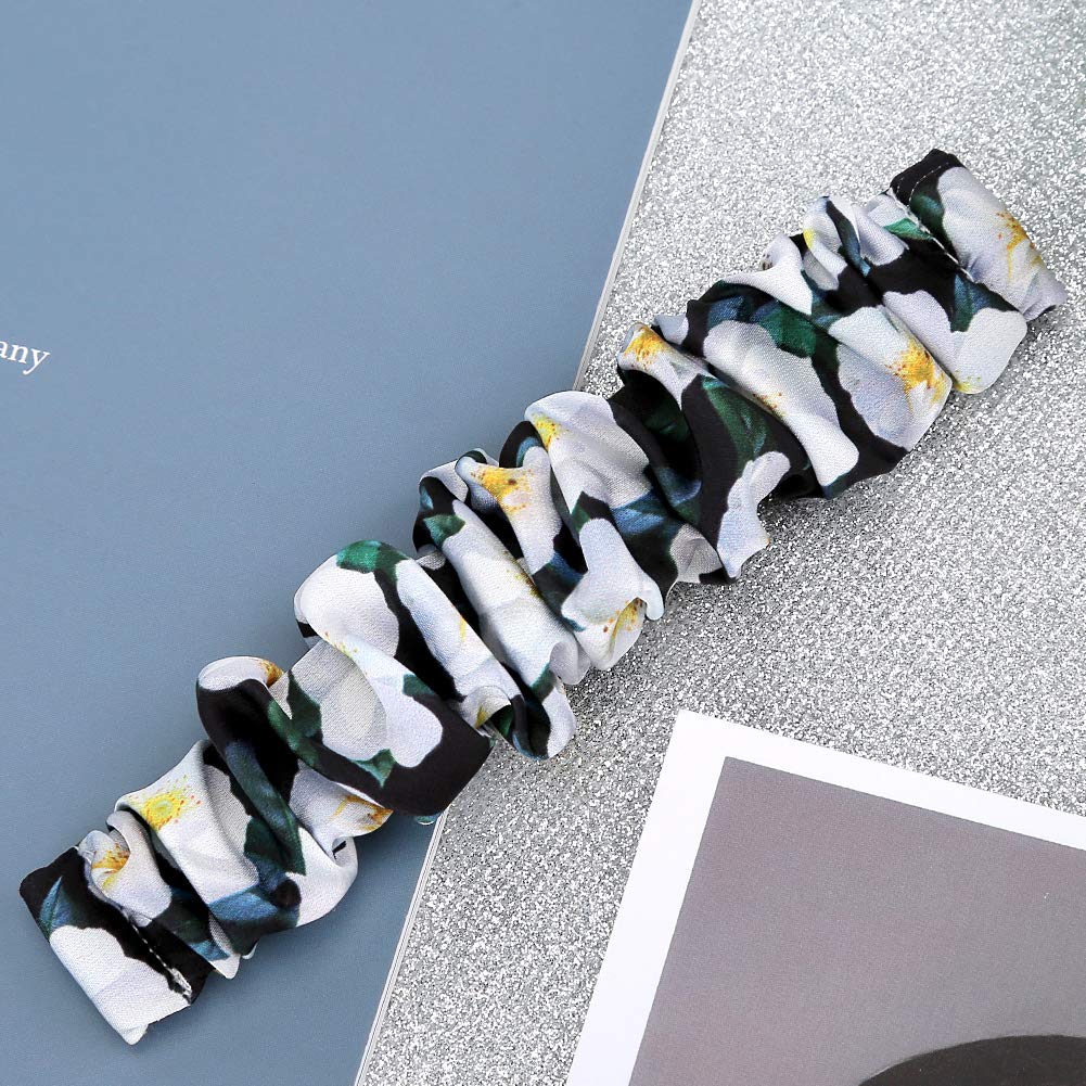 ShuYo ShuYo 20mm 10Pack Scrunchies Elastic Replacement Bands for Samsung Galaxy Watch 4 Classic 3 5 Pro 45mm Size M - View 6 of 6