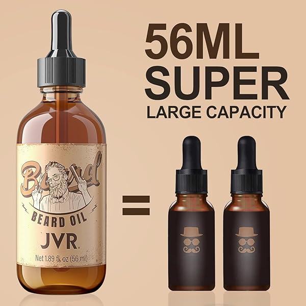 JVR JVR Beard Grooming Kit for Men with Oil Balm and Boar Brush Perfect Gift for Him Dad Boyfriend - View 5 of 9