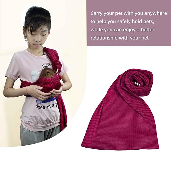 tinkare Guinea Pig Sling Carrier Bonding Pouch Adjustable Shoulder Strap Snuggle Bag for Comfortable Travel and Bonding - View 6 of 6