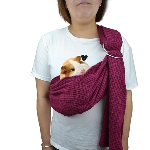 tinkare Guinea Pig Sling Carrier Bonding Pouch Adjustable Shoulder Strap Snuggle Bag for Comfortable Travel and Bonding - View 2 of 6