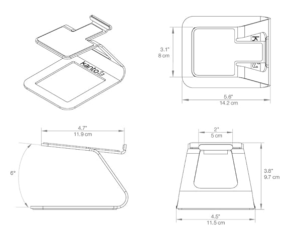 Kanto Kanto SE2 Elevated Desktop Speaker Stands for Small Speakers Pair Black - View 8 of 9