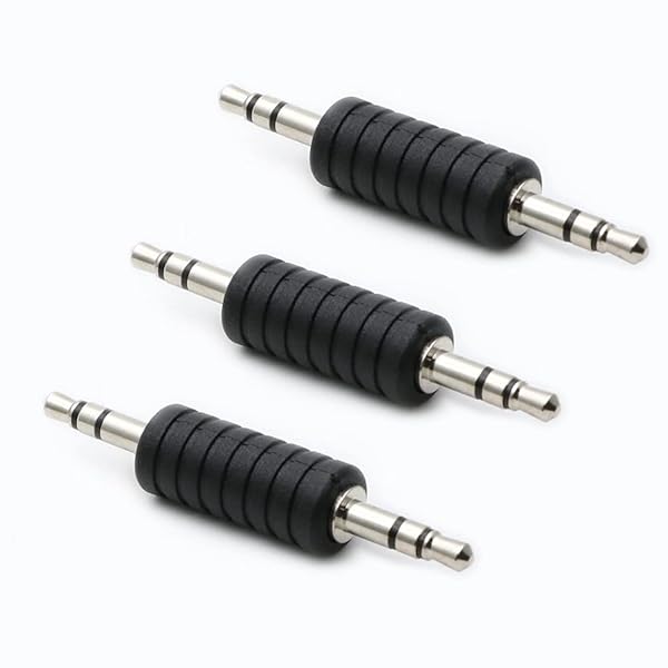 RGZHUIFZ 3-Pack 3.5mm Male Audio Adapter Connectors for Clear Sound Quality