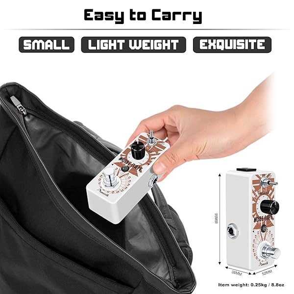 Amuzik Amuzik Guitar Noise Gate Effect Pedal for Electric Guitar Full Metal Shell True Bypass Mini Size Noiser Killer Cleaner Noise Suppressor - View 7 of 10