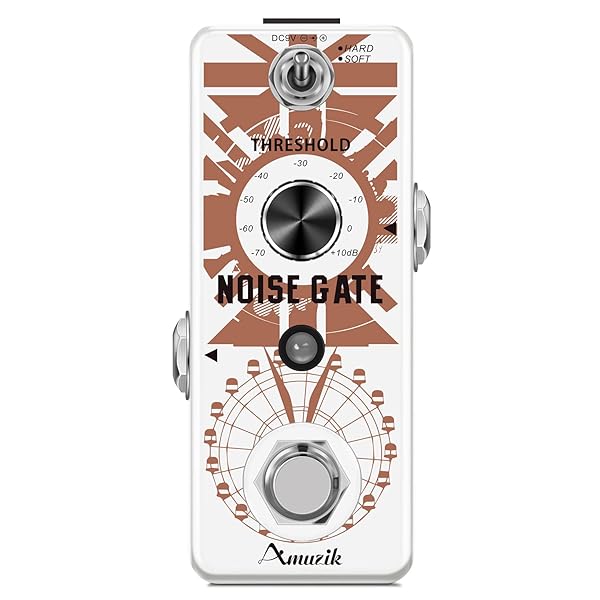 Amuzik Amuzik Guitar Noise Gate Effect Pedal for Electric Guitar Full Metal Shell True Bypass Mini Size Noiser Killer Cleaner Noise Suppressor