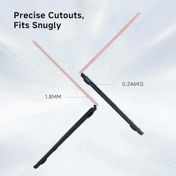 FUNUT Funut Crocodile Leather Case for MacBook Air 13 Inch 2021 2020 2019 2018 M1 A2337 A2179 A1932 with Keyboard Cover Pink - View 5 of 10