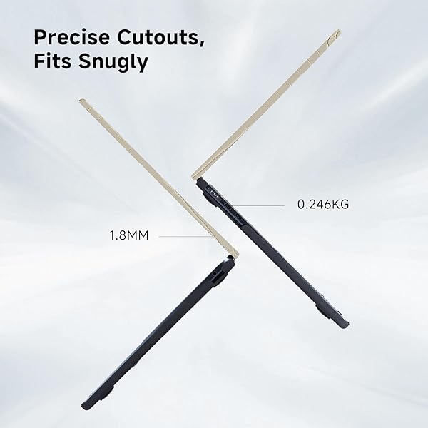 FUNUT Funut MacBook Pro 13 Inch Case 2024 2023 2022 2016 Release Crocodile Leather Hard Shell and Keyboard Cover Pudding - View 5 of 9