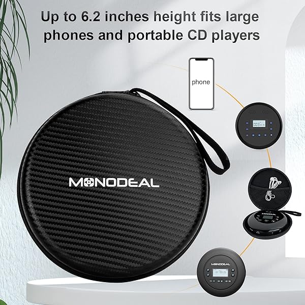 MONODEAL MONODEAL CD Player Bag Case Compatible with MD-109 109B 109P MD-102 FM102 MD601 Durable and Stylish Protection for Your CD Player - View 3 of 9