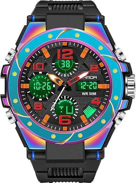 findtime findtime Military Watches for Men Reloj para Hombre Deportivo Mens Tactical Outdoor Waterproof Digital Sports Work Analog Wrist Watch Color Black Green Gold Silver Blue Purple Cool Designer