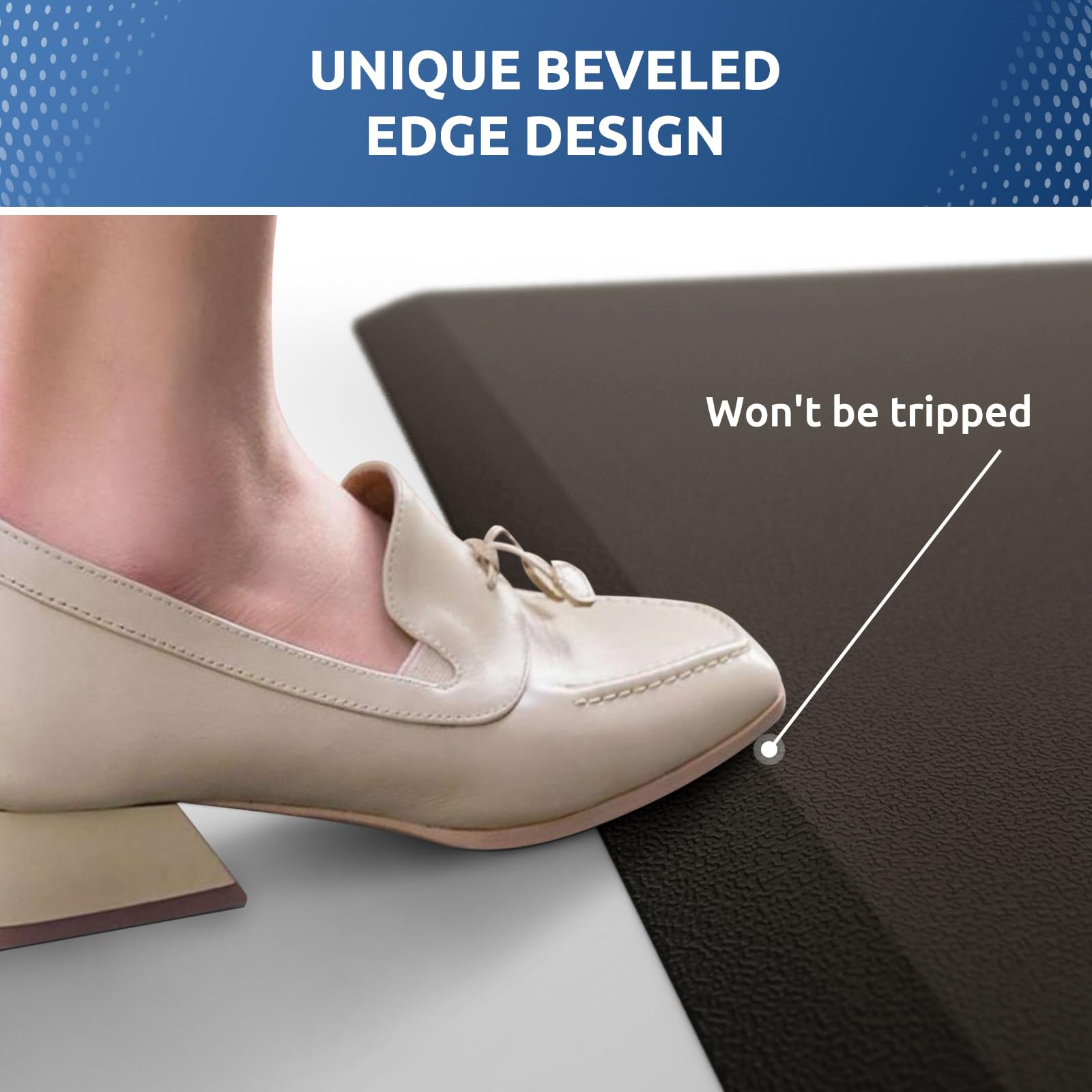 KitchenClouds KitchenClouds Cushioned Anti Fatigue Kitchen Mat 17.3x28 Waterproof Non Slip Comfort Rug for Home Office Sink Chocolate - View 6 of 7