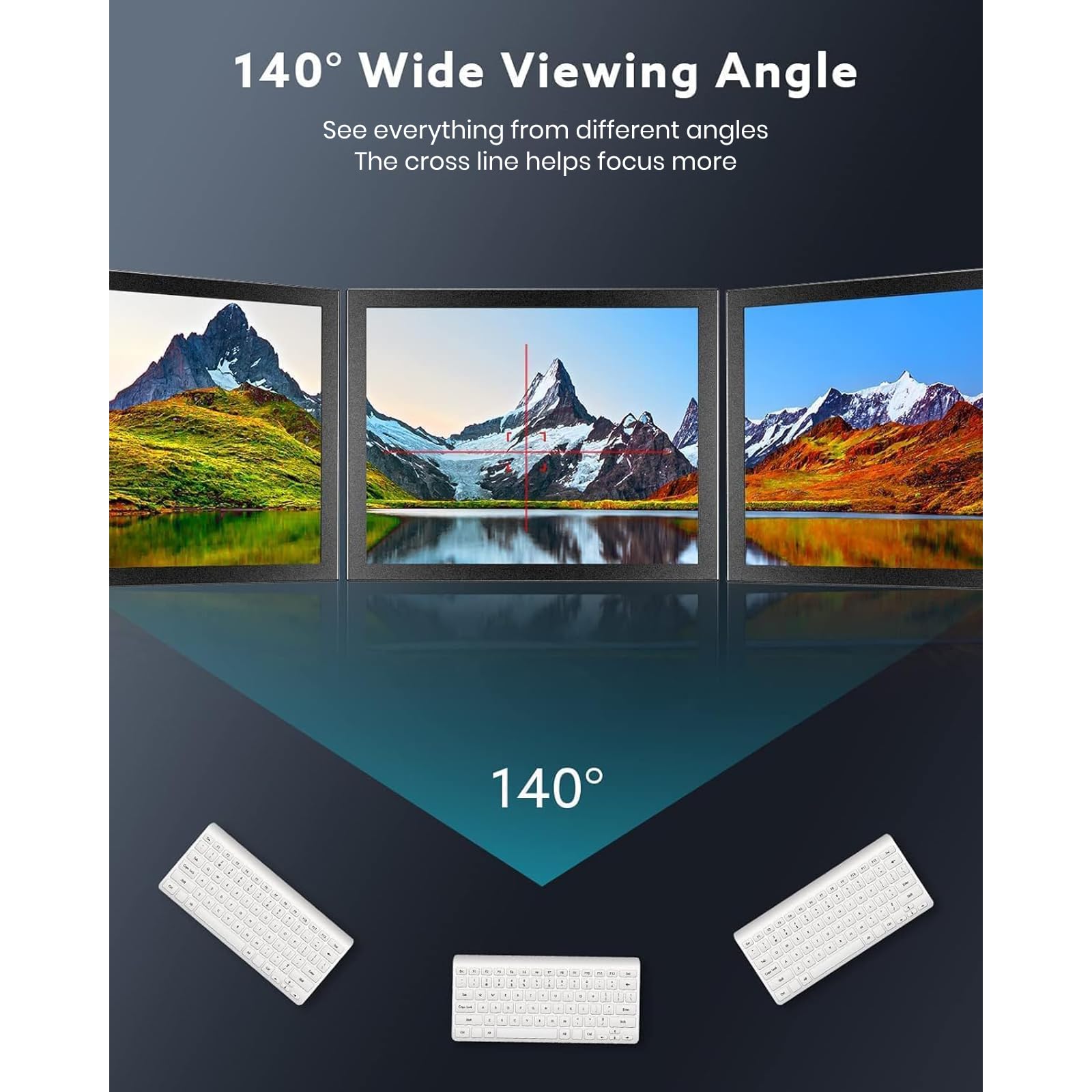 Eyoyo 8 Inch Mini Monitor 1024x768 Resolution Car Rear View TFT LCD Screen with HDMI VGA AV Input for PC DVD DVR CCD 140 Degree Wide View - View 4 of 9