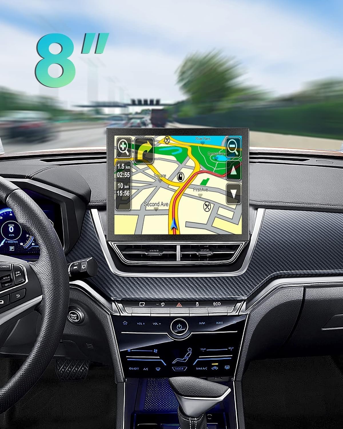 Eyoyo 8 Inch Mini Monitor 1024x768 Resolution Car Rear View TFT LCD Screen with HDMI VGA AV Input for PC DVD DVR CCD 140 Degree Wide View - View 9 of 9