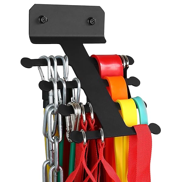 Lovind Efficient Resistance Rack Band Storage Hanger for Home Gym - Organize Pull Up Bands & Jump Ropes