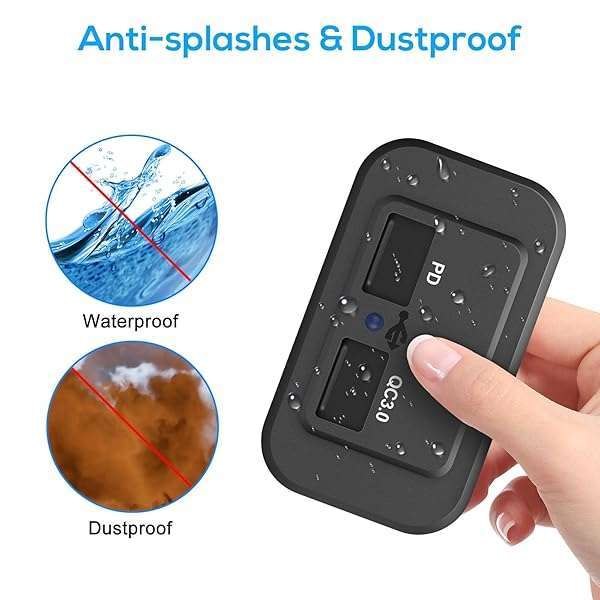 Linkstyle Linkstyle 12V USB Outlet: QC3.0 USB A & C Charging Socket for Car, Marine & Motorcycle - View 4 of 8