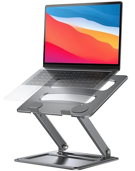 LORYERGO LORYERGO Adjustable Laptop Stand Portable for 17.3inch Laptops Ergonomic Design and Heat Dissipation Gray