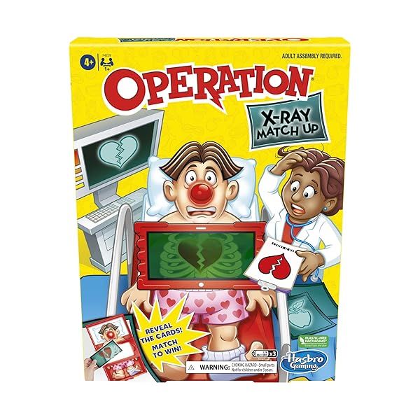 Hasbro Gaming Operation X-Ray Match Up: Fun Board Game for Kids 4+ with Lights & Sounds - Perfect for 2+ Players!