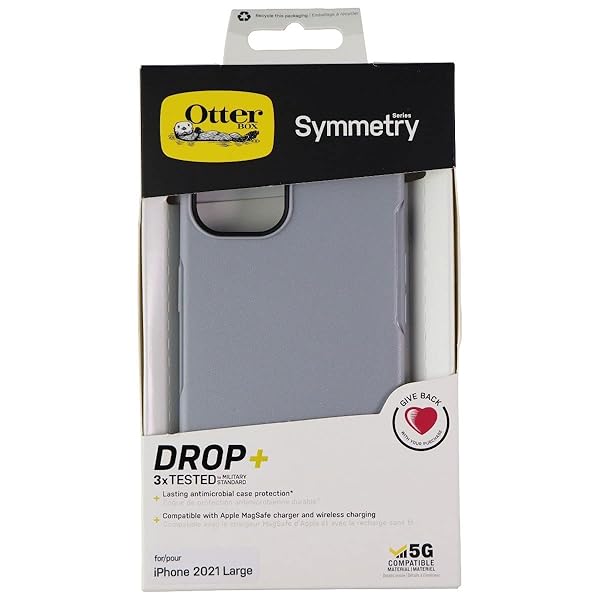 OtterBox OtterBox iPhone 13 Symmetry Series Case Resilience Grey Ultra Sleek Wireless Charging Compatible Raised Edges Protect Camera Screen - View 6 of 6