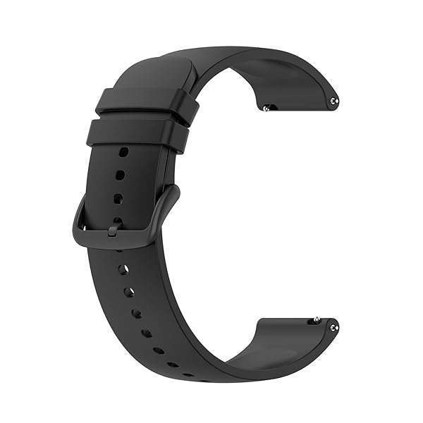 Suoman Suoman Adjustable Soft Silicone Band for Samsung Galaxy Watch 4/5/6 - 20mm Replacement Strap in Black - View 4 of 8