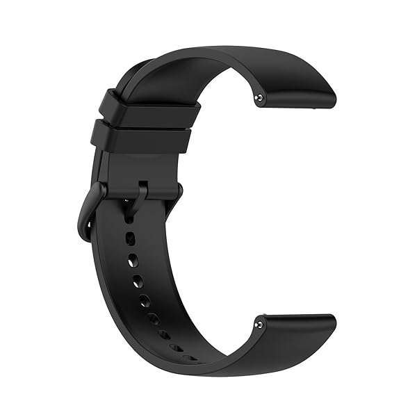 Suoman Suoman Adjustable Soft Silicone Band for Samsung Galaxy Watch 4/5/6 - 20mm Replacement Strap in Black - View 5 of 8