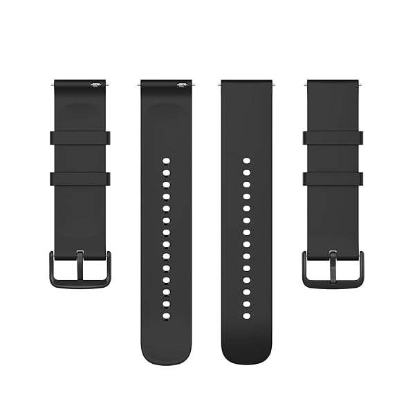 Suoman Suoman Adjustable Soft Silicone Band for Samsung Galaxy Watch 4/5/6 - 20mm Replacement Strap in Black - View 6 of 8