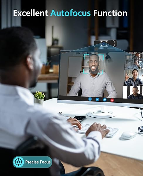 NBPOWER NBPOWER 1080P 60FPS Webcam with Microphone & RGB Light - Perfect for Streaming on Windows & Mac - View 6 of 8