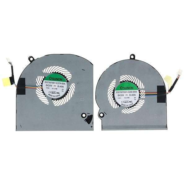 Replacement CPU & GPU Cooling Fan for Dell Alienware 15 R3 R4 - EG75070S1-C260-S9A, 07FRVC, 03FT5