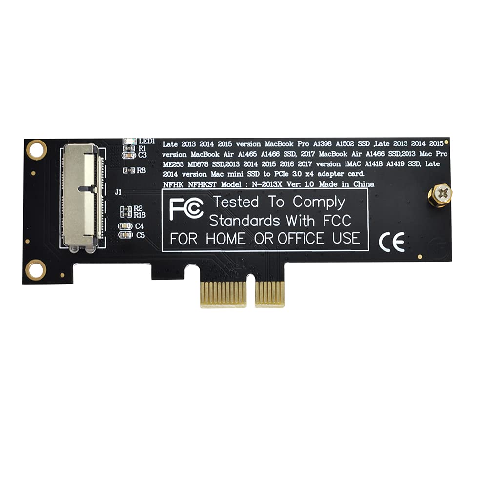 NFHK NFHK PCI Express 1X to 12+16Pin SSD Convert Card for Mac Pro Air A1493 A1502 A1465 A1466 2013-2017 - View 6 of 9