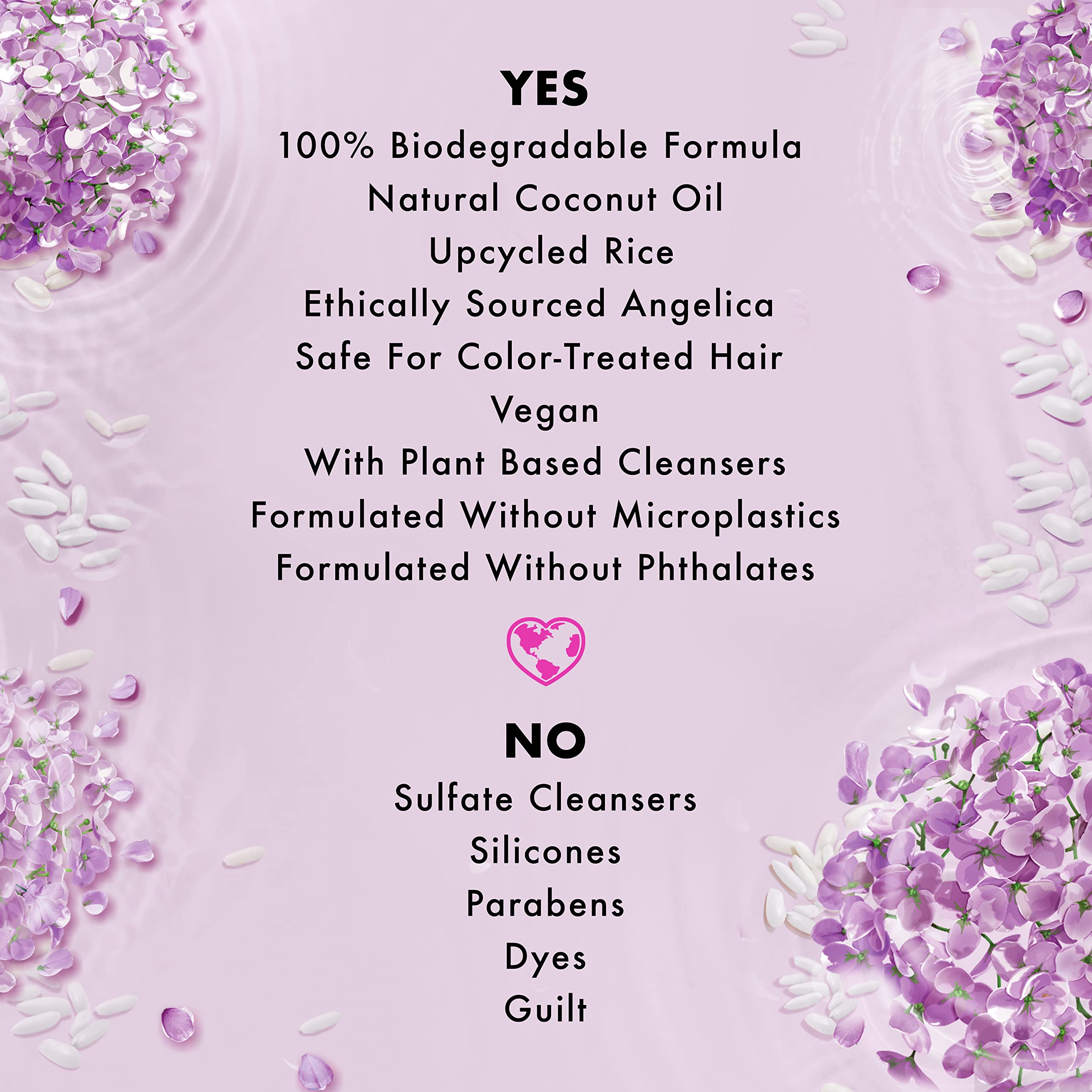 Love Beauty And Planet Love Beauty and Planet Shampoo Milk: Moisture & Bounce for Waves & Curls - Biodegradable Rice Oil & Angelica Essence, 13.5 oz - View 5 of 8