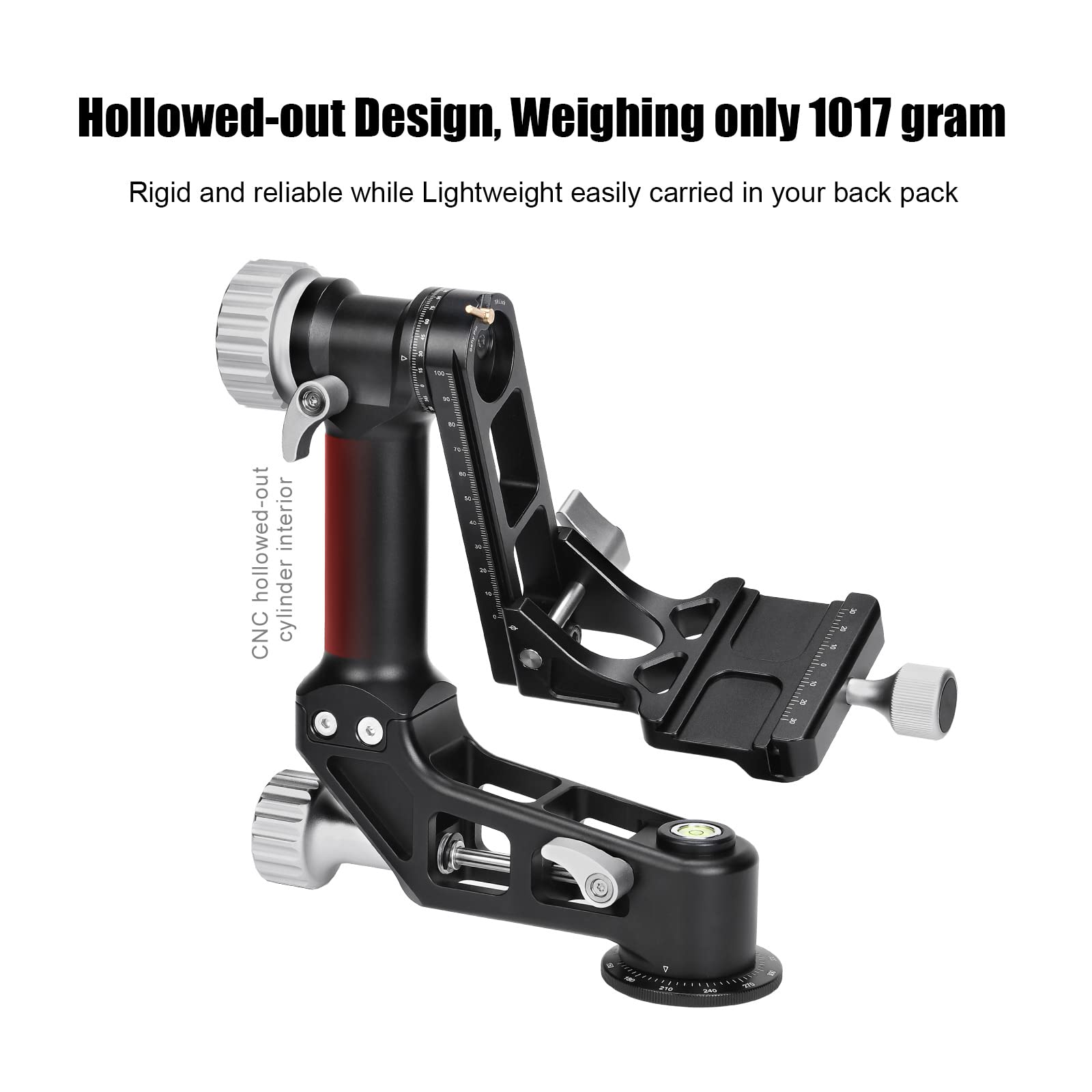 SUNWAYFOTO SUNWAYFOTO GH-02 Gimbal Head Aluminum Supports 66 lbs 30 Kgs Ideal for Photographers and Videographers - View 3 of 9