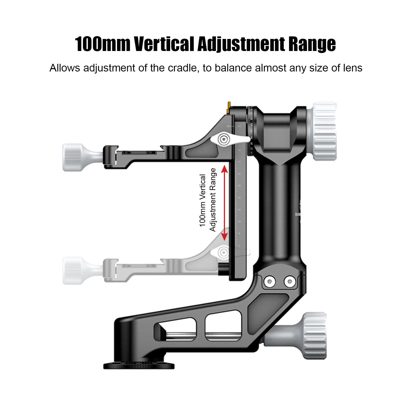 SUNWAYFOTO SUNWAYFOTO GH-02 Gimbal Head Aluminum Supports 66 lbs 30 Kgs Ideal for Photographers and Videographers - View 6 of 9