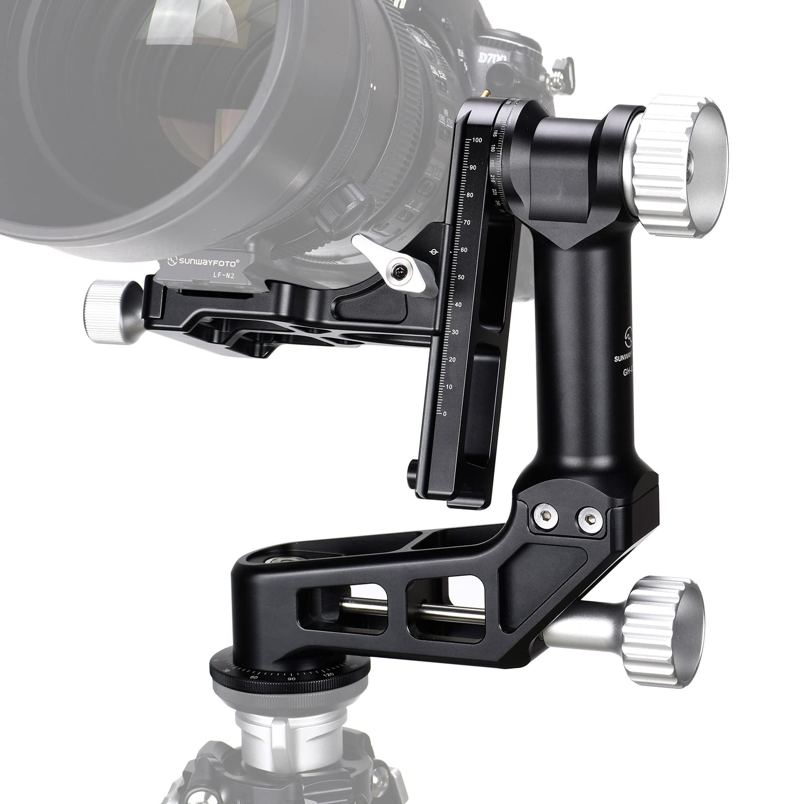 SUNWAYFOTO SUNWAYFOTO GH-02 Gimbal Head Aluminum Supports 66 lbs 30 Kgs Ideal for Photographers and Videographers