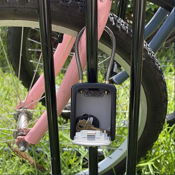 Iron Lock Iron Lock Key Lock Box Portable Waterproof 4 Digit Combination Resettable Code Outdoor Indoor Key Storage for Realtors - View 4 of 10