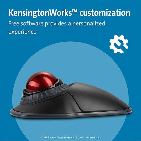 Kensington Buy Kensington Orbit Wireless Trackball with Scroll Ring - Black-Red (K70990WW) for Effortless Navigation - View 10 of 11