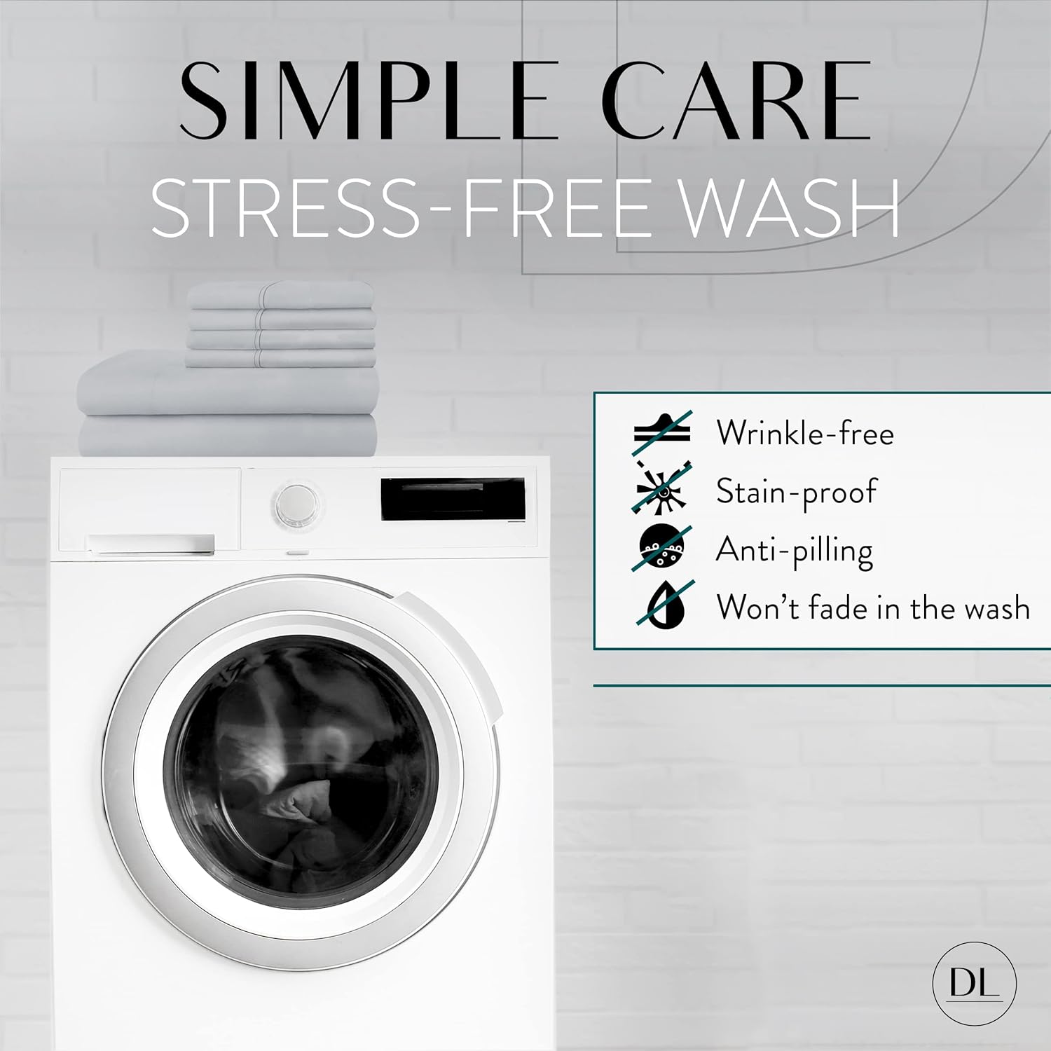 Danjor Linens Danjor Linens Twin Bed Sheet Set - 4 Piece Soft Microfiber, Deep Pocket, Cooling & Wrinkle-Free in Light Gray - View 5 of 9