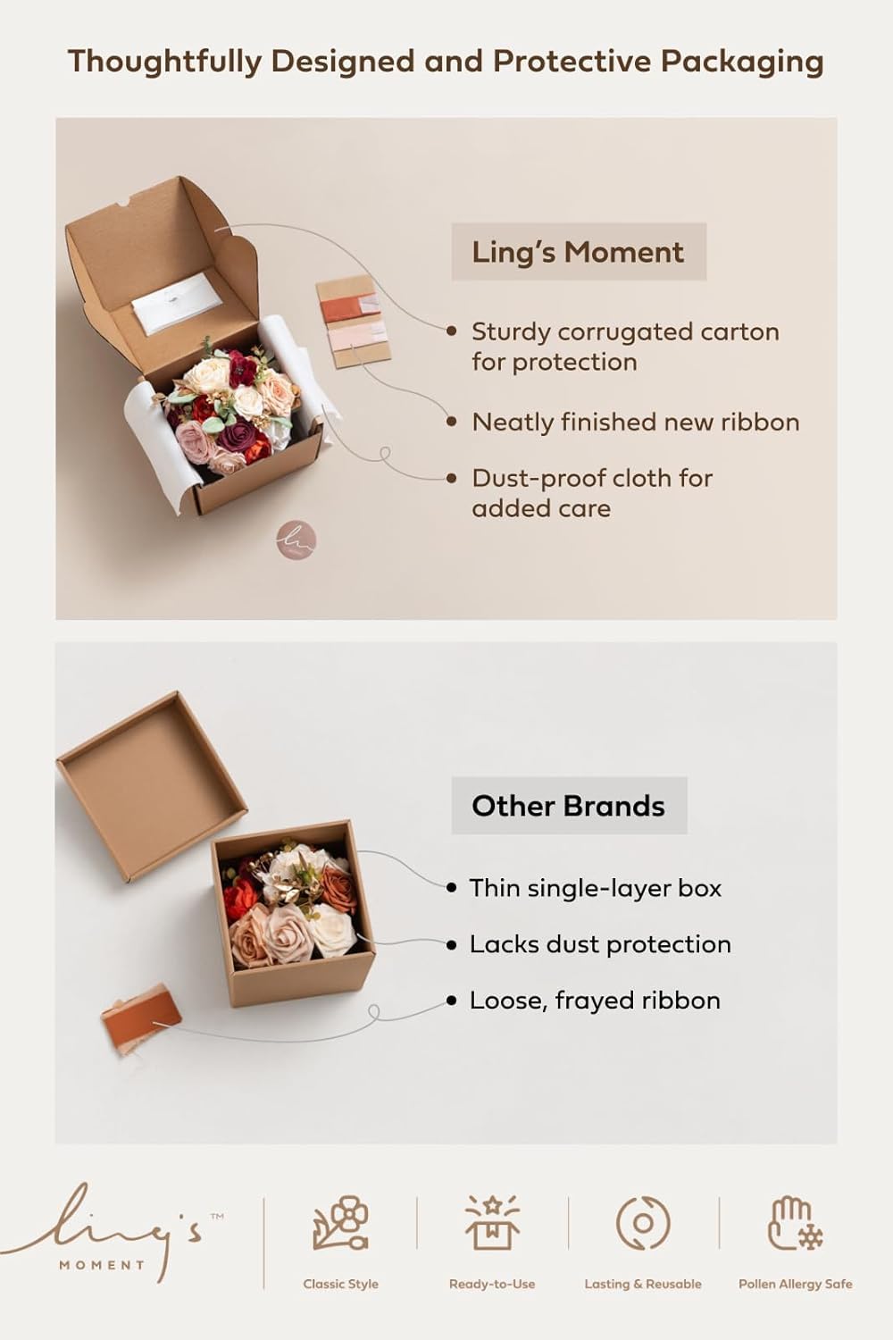 Ling's Moment Dusty Blue Bridesmaid Bouquet 7 Inch Artificial Flowers for Weddings and Anniversaries - View 6 of 8