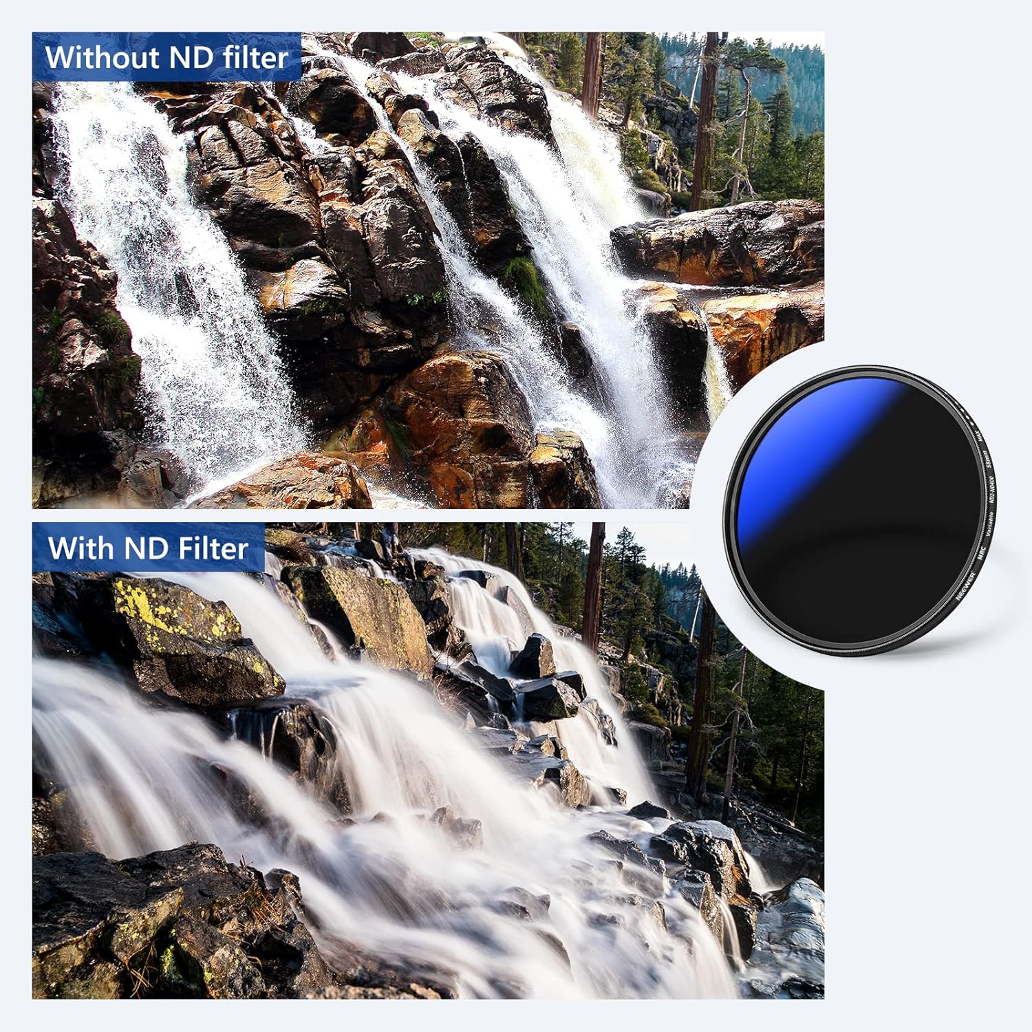 NEEWER NEEWER 58mm MRC Variable ND Filter Adjustable ND2-ND400 Multi Layer Coated Optical Glass for Photography and Videography - View 8 of 9