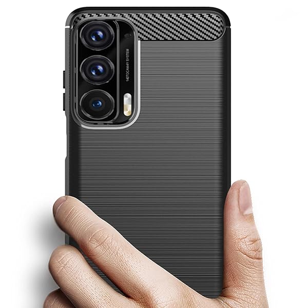 Osophter Osophter Motorola Moto Edge 2021 Case with 2 Screen Protectors Shock-Absorbing Flexible TPU Rubber Black Cover - View 5 of 9