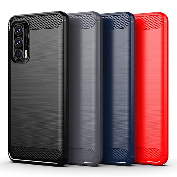 Osophter Osophter Motorola Moto Edge 2021 Case with 2 Screen Protectors Shock-Absorbing Flexible TPU Rubber Black Cover - View 8 of 9