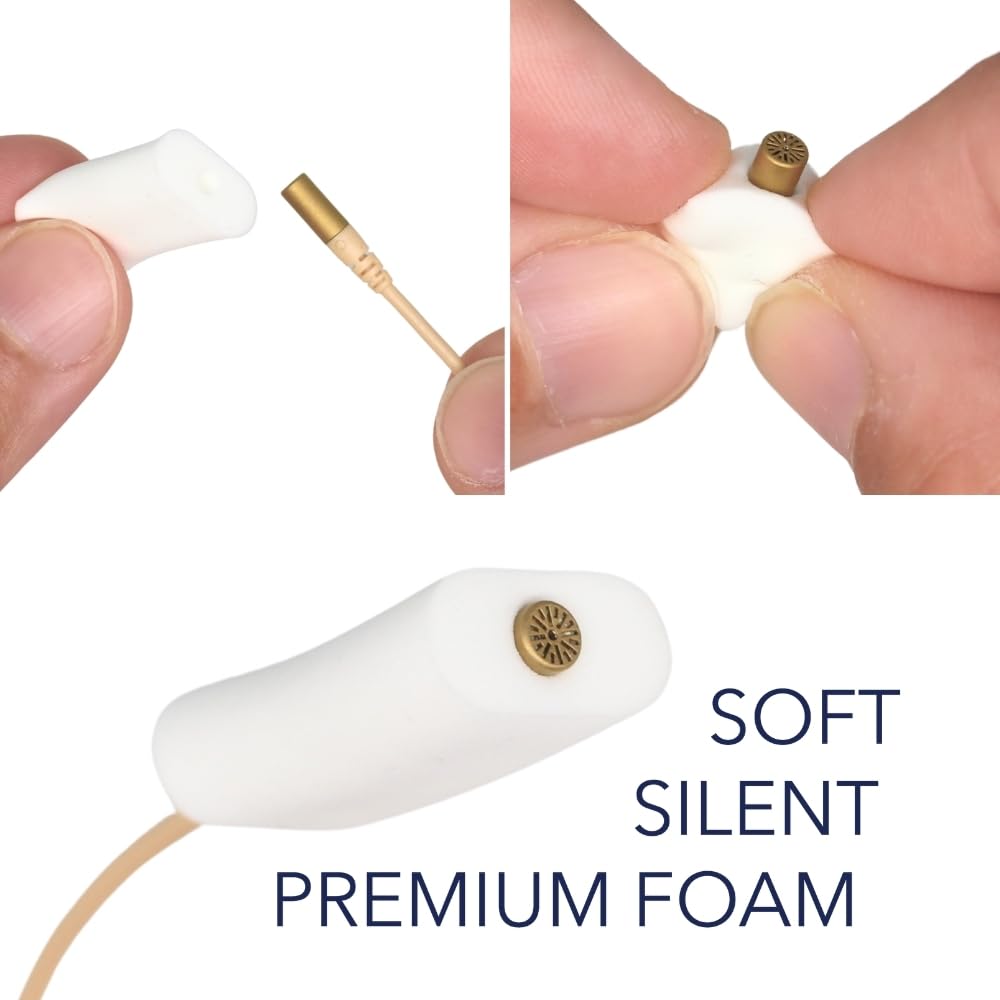 URSA Straps URSA Mini Foamies Soft Mini Foam Mounts for Wireless Lav Mics Fits SANKEN COS11 DPA 6060 Countryman B6 Sennheiser MKE1 Pack of 12 White - View 3 of 7
