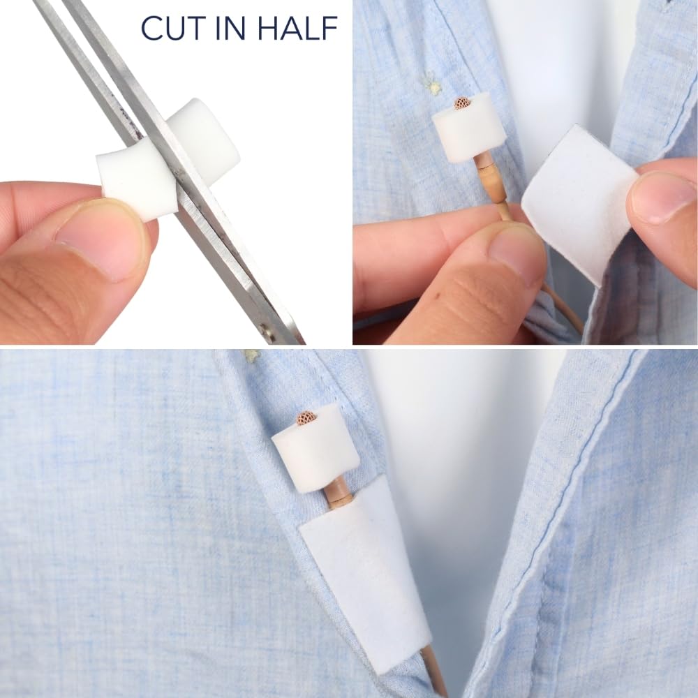 URSA Straps URSA Mini Foamies Soft Mini Foam Mounts for Wireless Lav Mics Fits SANKEN COS11 DPA 6060 Countryman B6 Sennheiser MKE1 Pack of 12 White - View 5 of 7