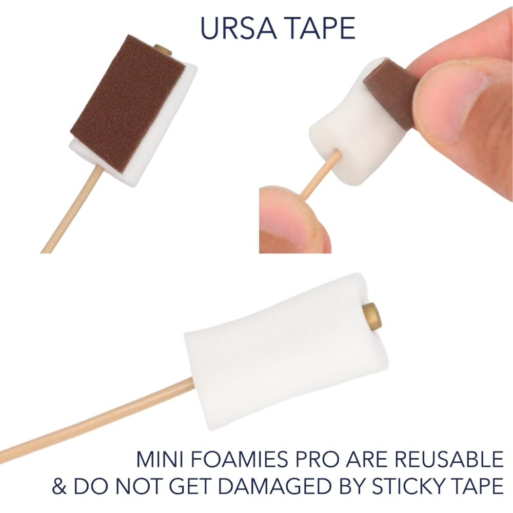 URSA Straps URSA Mini Foamies Soft Mini Foam Mounts for Wireless Lav Mics Fits SANKEN COS11 DPA 6060 Countryman B6 Sennheiser MKE1 Pack of 12 White - View 6 of 7