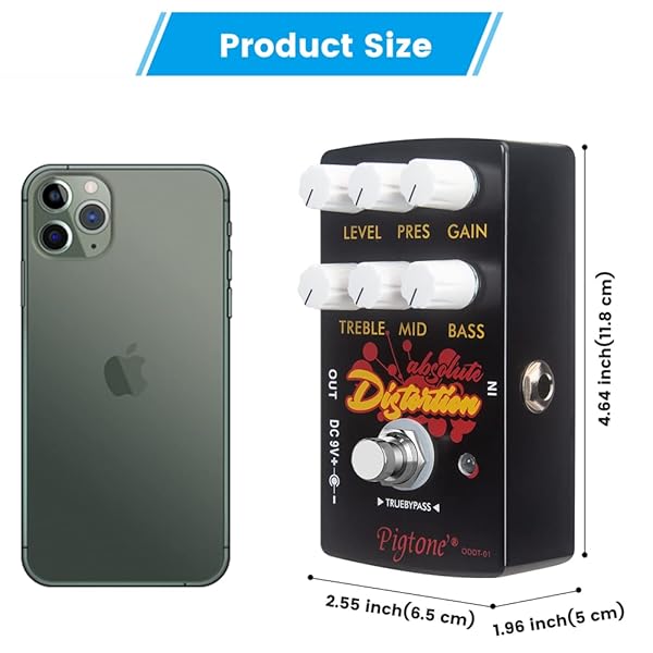 pigtone Pigtone PP-33 Guitar Effect Pedal Overdrive Distortion True Bypass for Electric Guitar - View 6 of 8