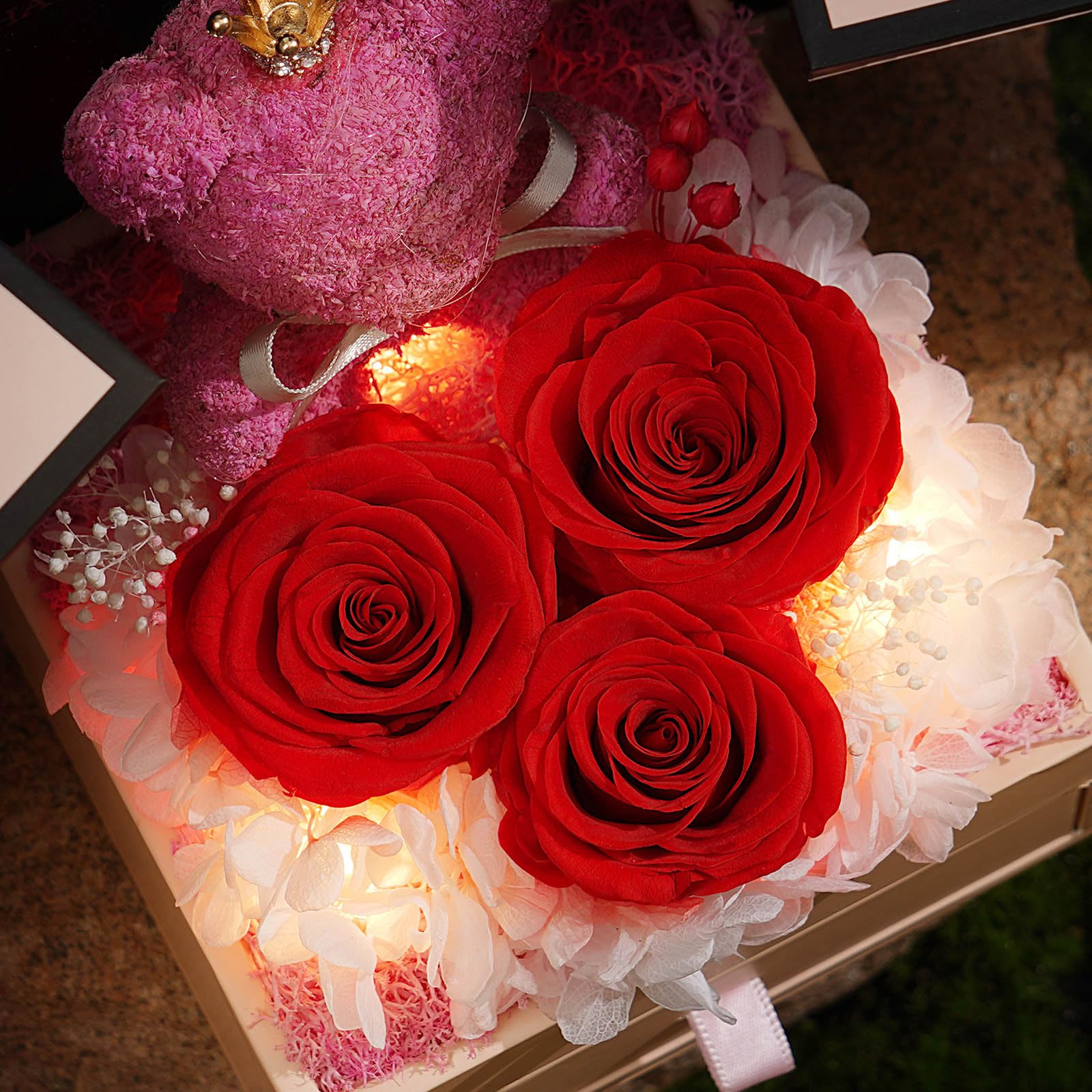 ADDWel ADDWel Forever Preserved Rose Gift with I Love You Necklace 100 Languages Unique Eternal Rose for Women Mom Girlfriend Wife Sister - View 3 of 9