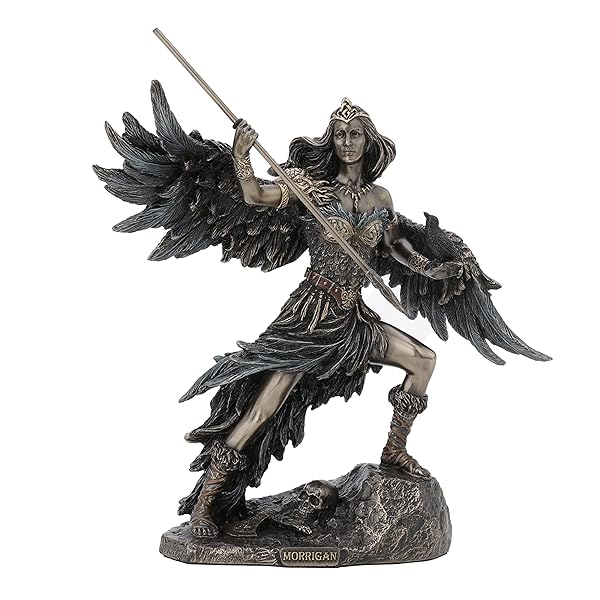 Veronese Design "Veronese Design Morrigan Celtic Phantom Queen Sculpture - 8.5" Tall Bronze Finish"