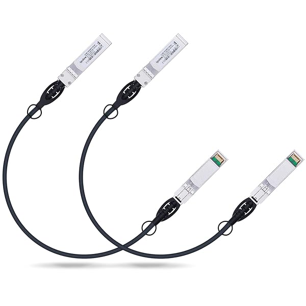 ipolex iPolex 10G SFP+ Twinax Cable 0.5m Direct Attach Copper DAC Passive Cable 2 Pack Compatible with Cisco Meraki Ubiquiti Mikrotik and More
