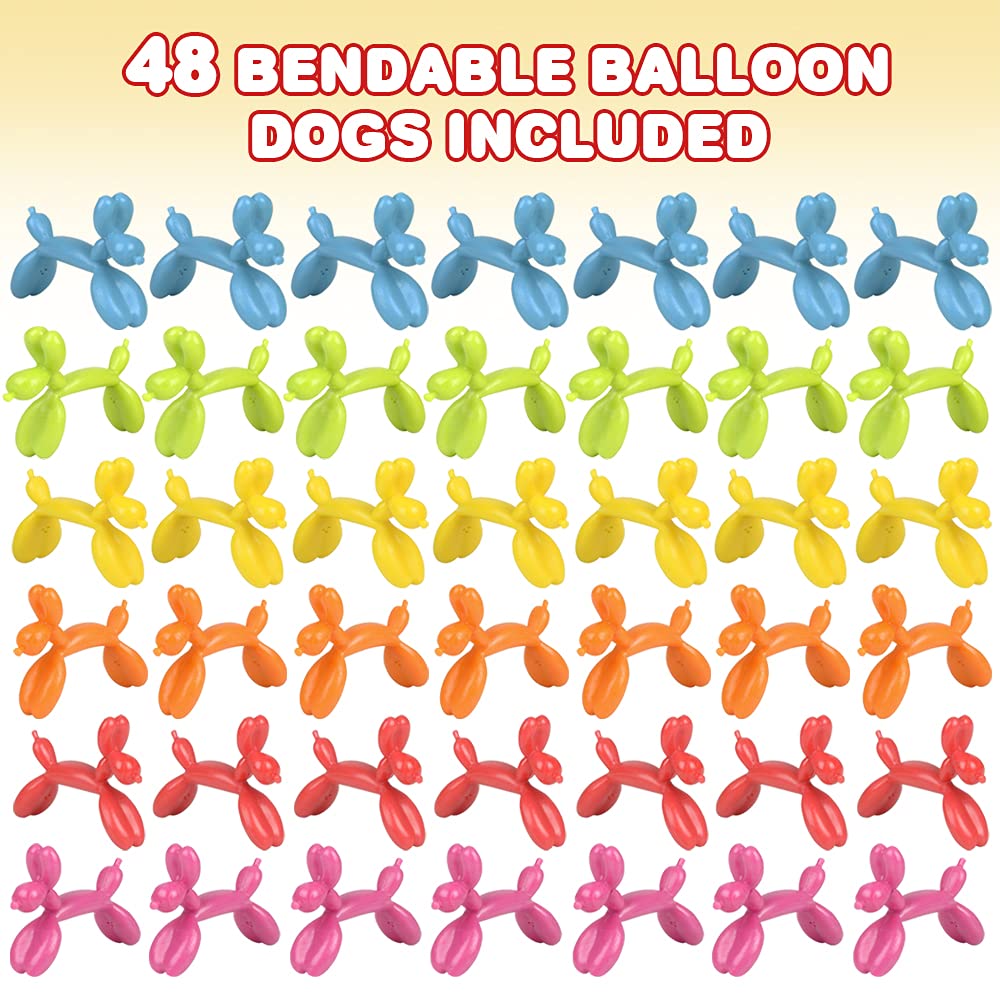 ArtCreativity ArtCreativity Mini Bendable Dog Assortment Set of 48 Flexible Figures for Kids Birthday Party Favors and Stress Relief Fidget Toys - View 2 of 6