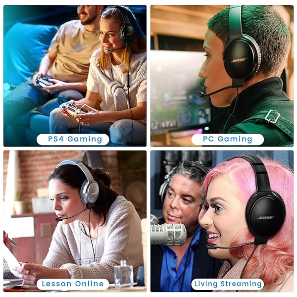 weishan Detachable Mic for Bose QC35 II & QC35 - Boom Gaming Microphone with Mute for Xbox, PS4, PS5, PC - View 7 of 8